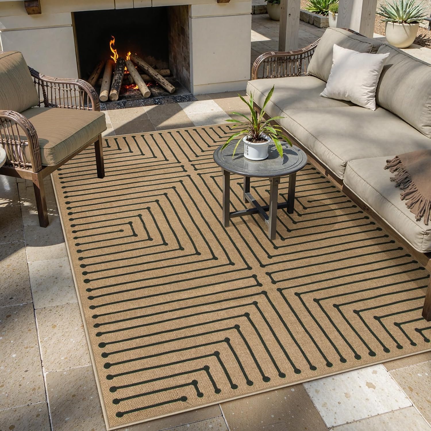 LAHOME™ Modern Rainbow Runner Rug