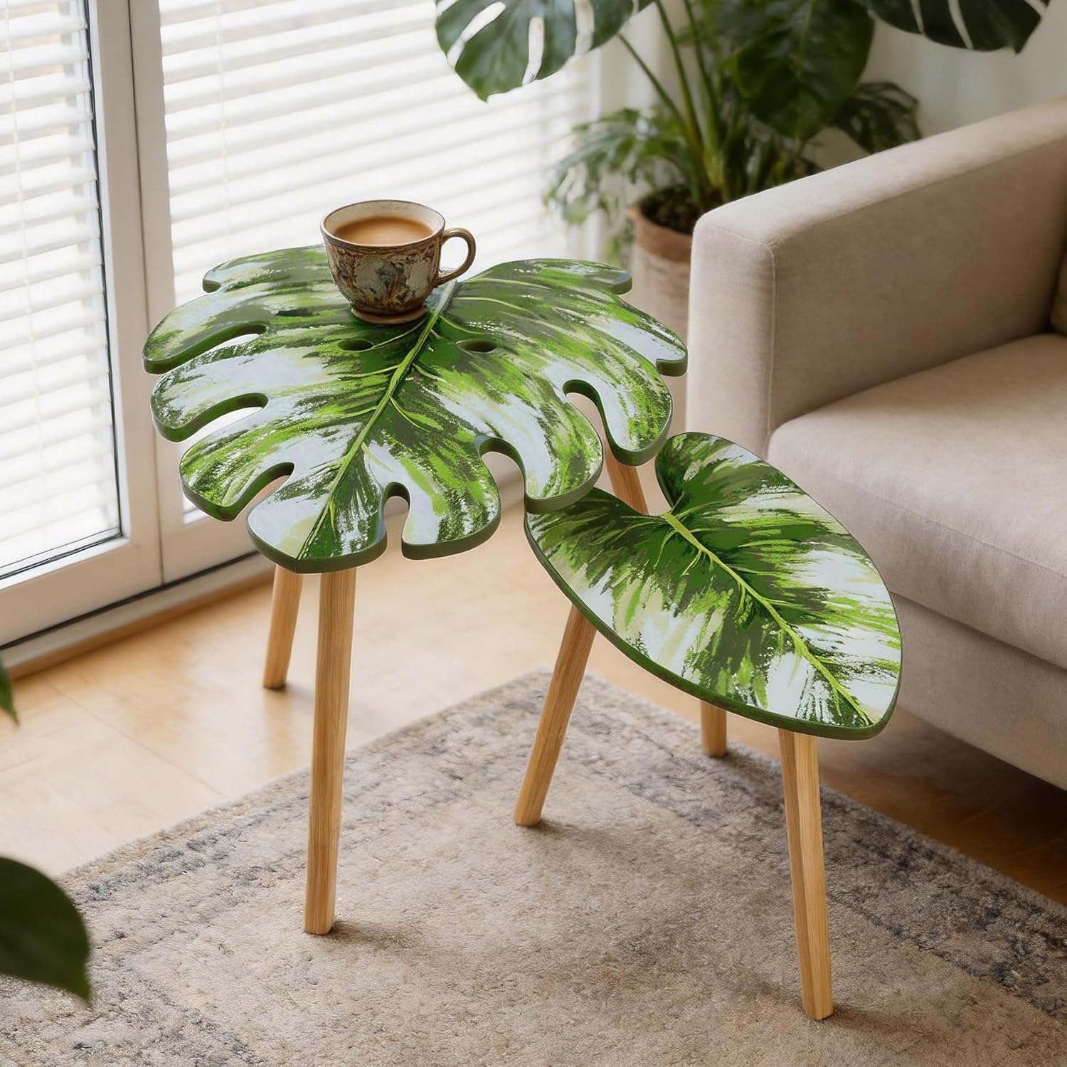 BAMEOS™ Monstera Nesting Tables