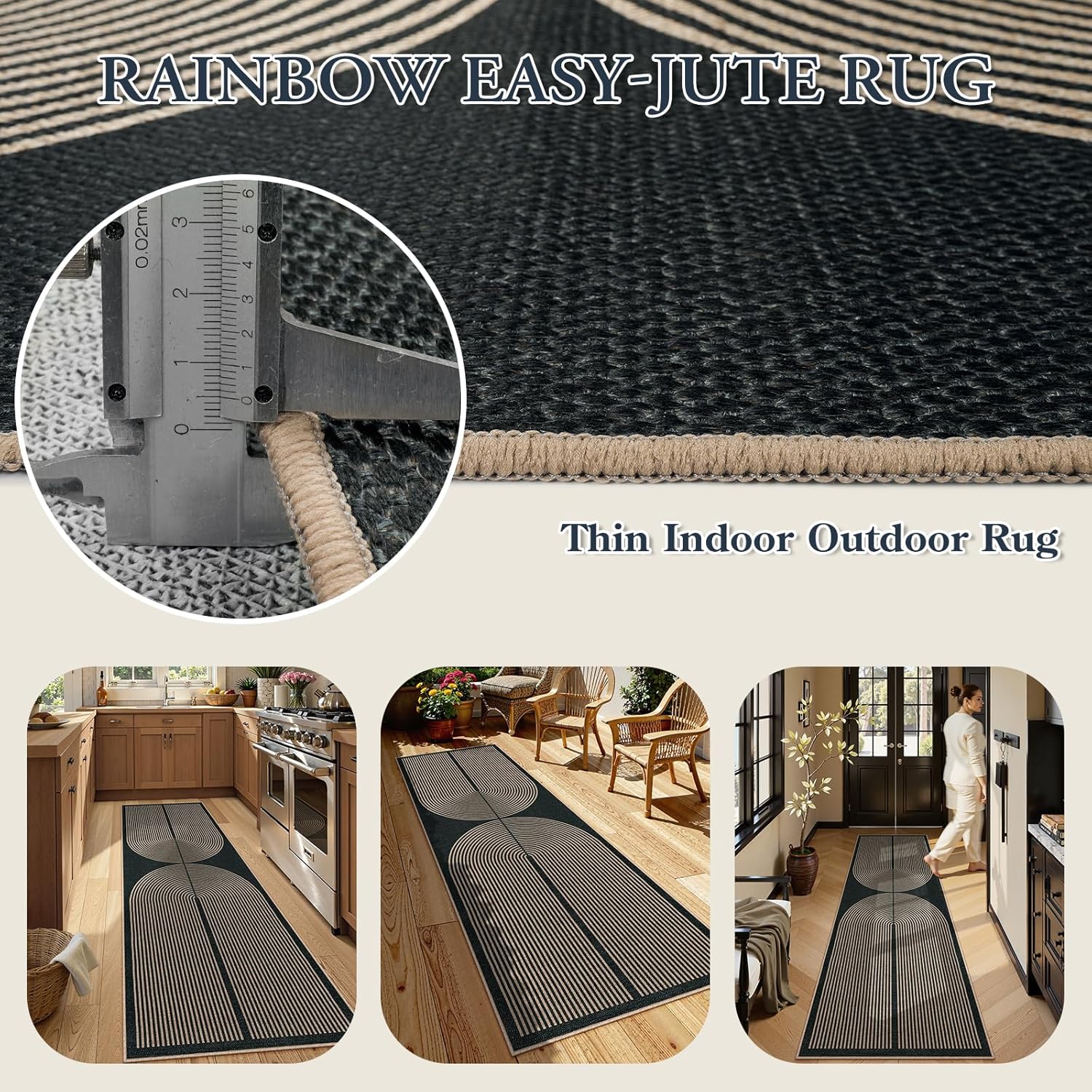 LAHOME™ Modern Rainbow Runner Rug