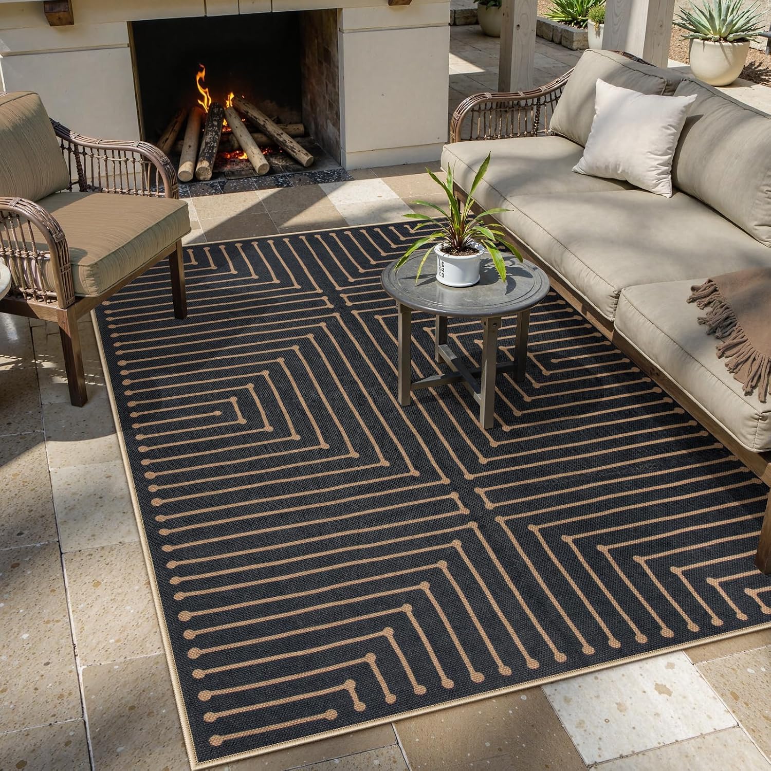 LAHOME™ Modern Rainbow Runner Rug
