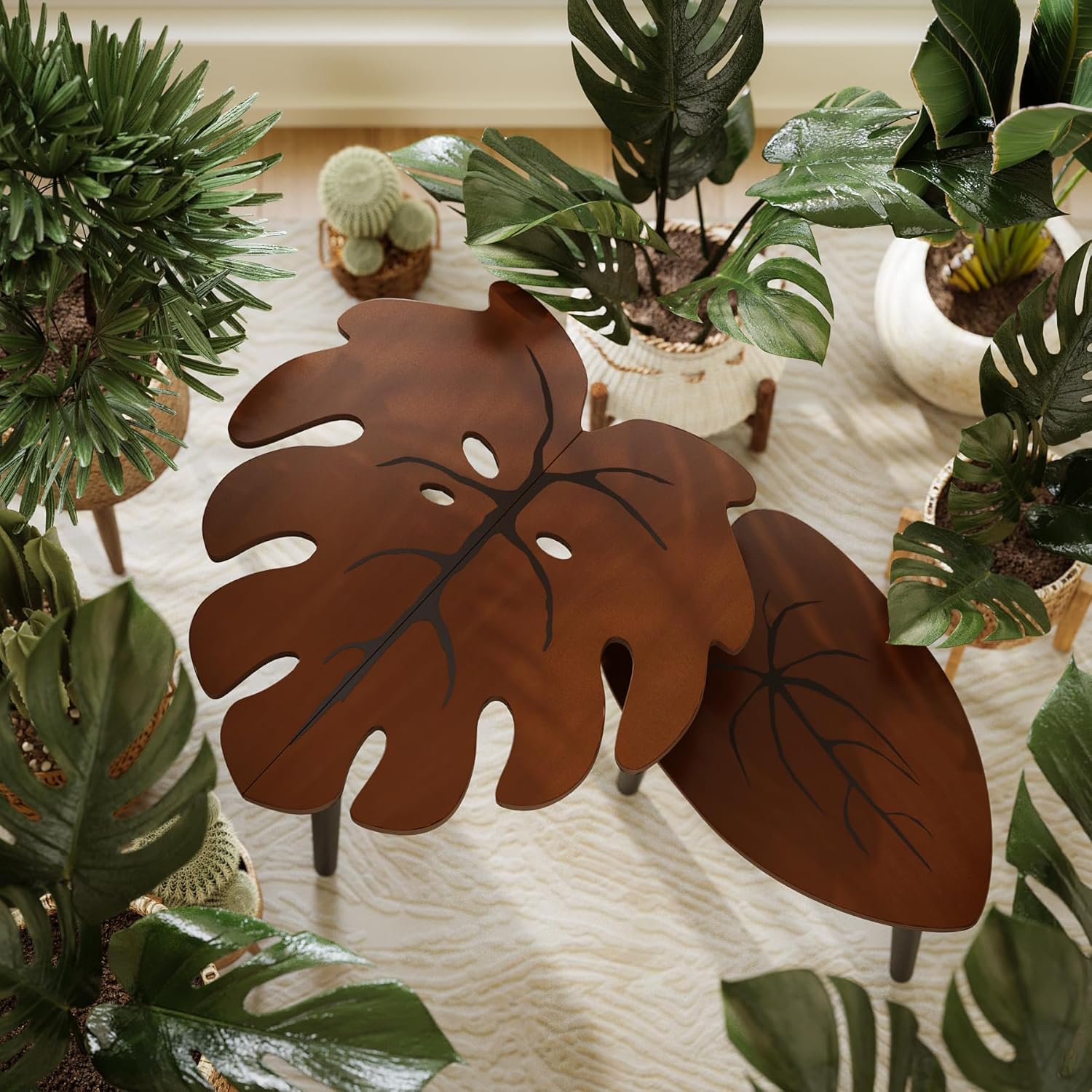 BAMEOS™ Monstera Nesting Tables