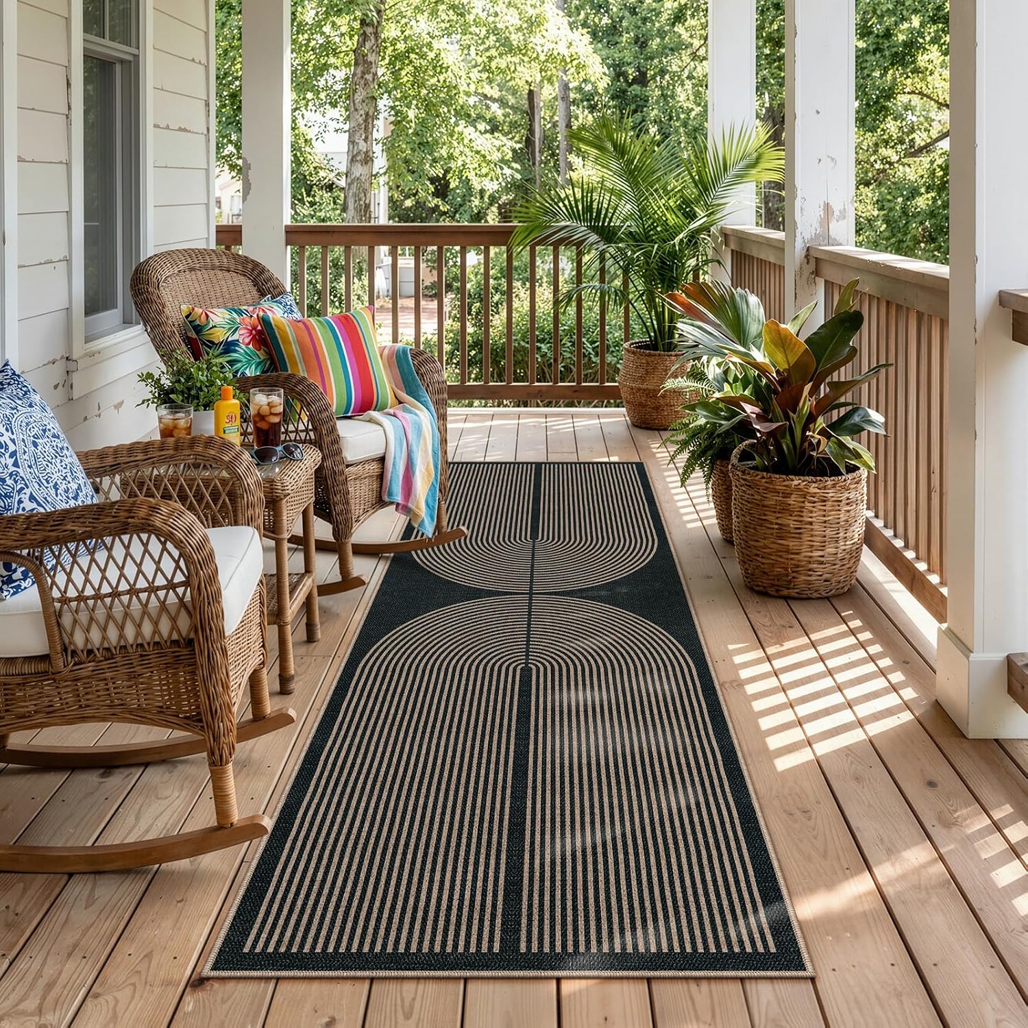 LAHOME™ Modern Rainbow Runner Rug