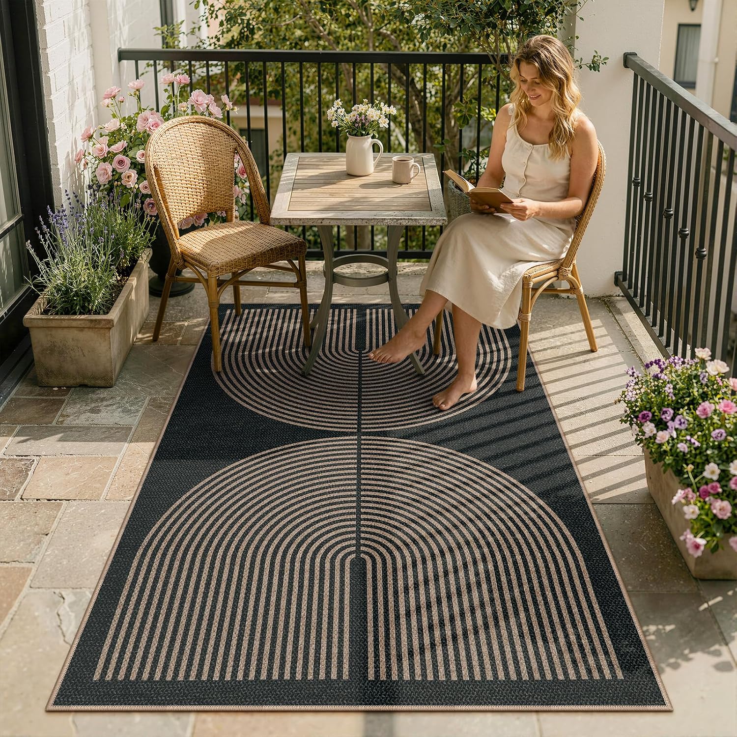 LAHOME™ Modern Rainbow Runner Rug