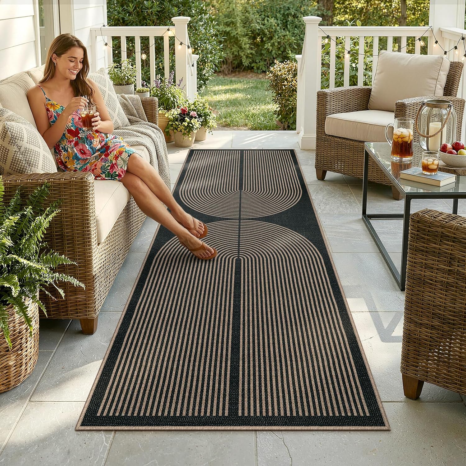 LAHOME™ Modern Rainbow Runner Rug